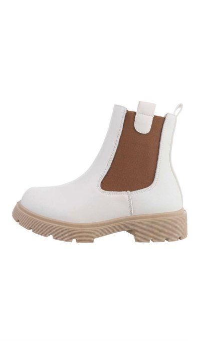 Chelsea boots femme - withe